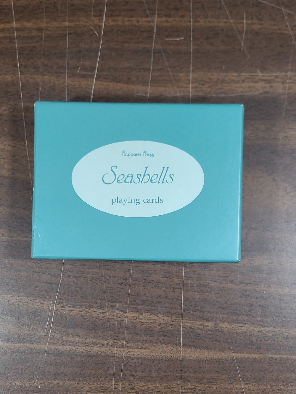 2 Decks Vintage Seashells Playing Cards - Aqua Box
